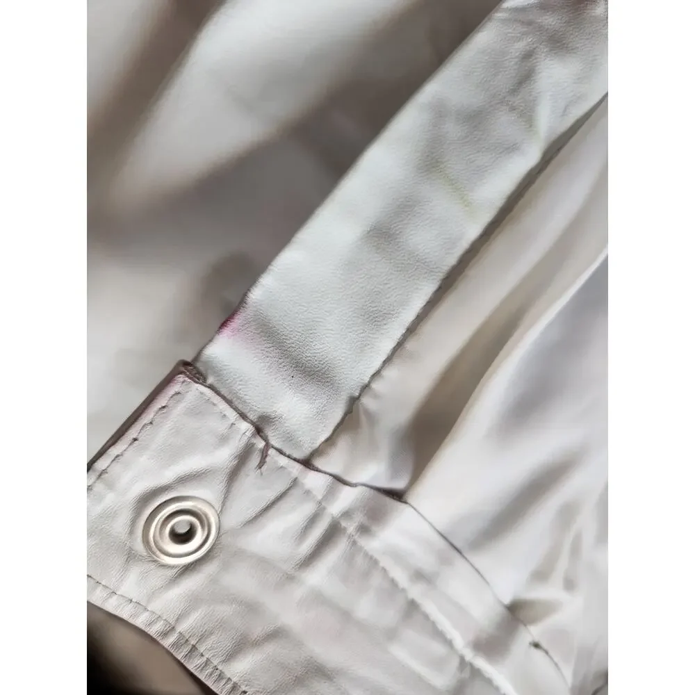 Vintage S&U Leather Fashions White Leather Mom Shorts High Waist 25” Waist